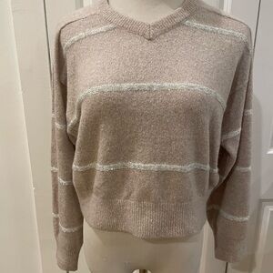 Brunello Cucinelli Striped Beige Sweater